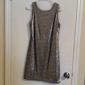 Nwt WHBM gold sequin holiday dress size small